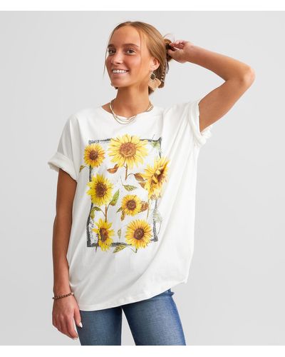FITZ + EDDI Fitz + Eddi Sunflower T-shirt - One Size - Natural