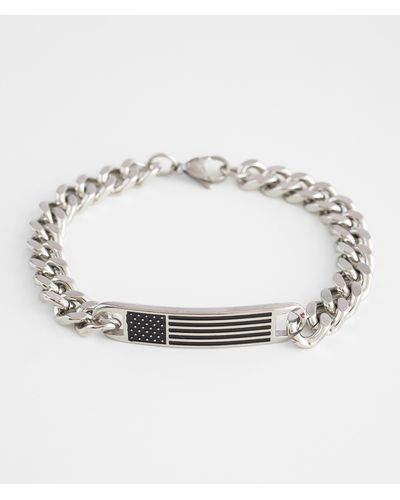 BKE American Flag Chain Bracelet - Metallic