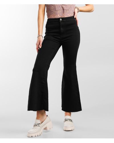 Free People Youthquake Flare Stretch Cropped Jean - Black