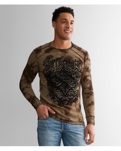 Affliction Precision Reversible Thermal - Brown