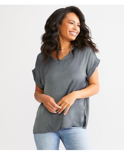Buckle Black Shaping & Smoothing Layered Top - Gray