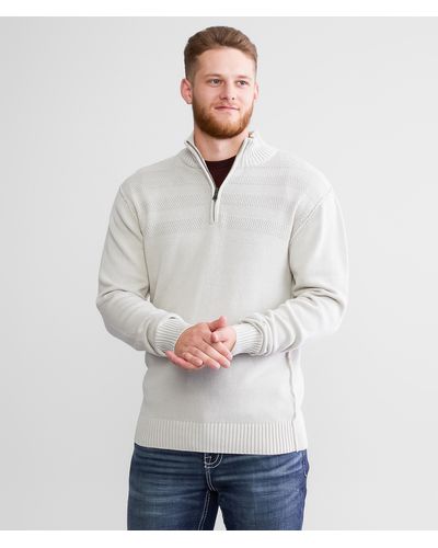 BKE Quarter Zip Sweater - White