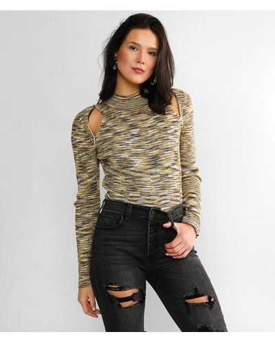 Gilded Intent Marled Sweater - Brown