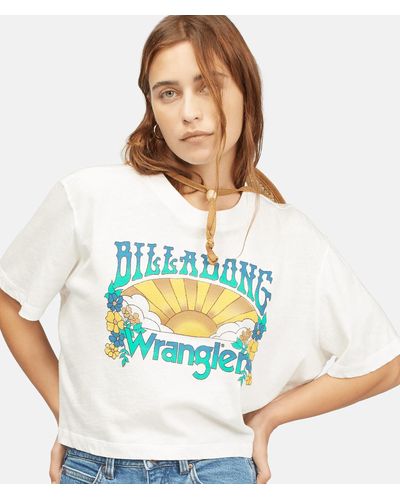 Billabong;Wrangler Billabong X Wrangler Made It T-shirt - White