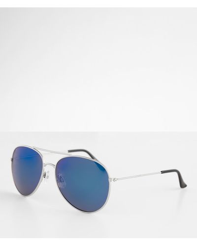 BKE Mirror Aviator Sunglasses - Blue