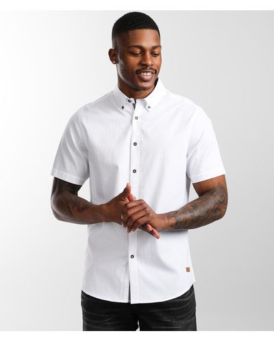 Outpost Makers Solid Jacquard Shirt - White