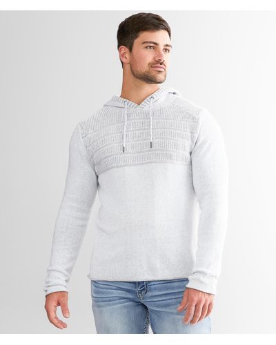 BKE Crossover Hooded Sweater - White