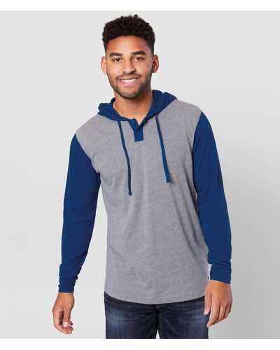RVCA Pick Up Henley Hoodie - Blue