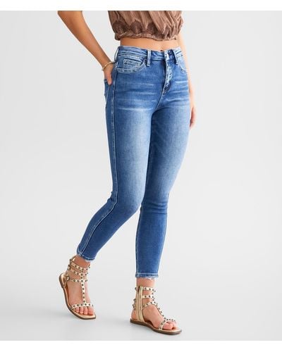 Flying Monkey High Rise Ankle Skinny Stretch Jean - Blue