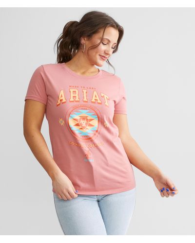 Ariat Cowboy College T-shirt - Pink