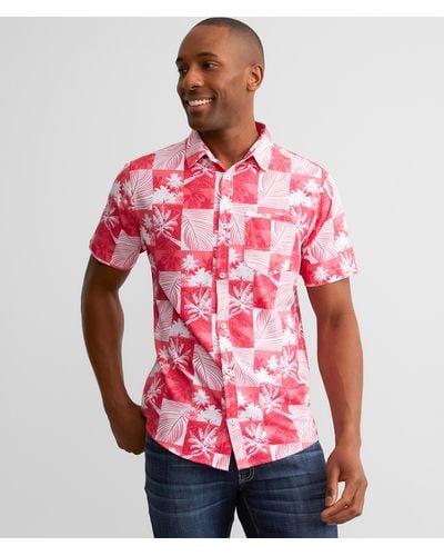 Departwest Tropical Performance Stretch Shirt - Red