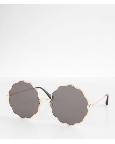 BKE Scalloped Sunglasses - Gray