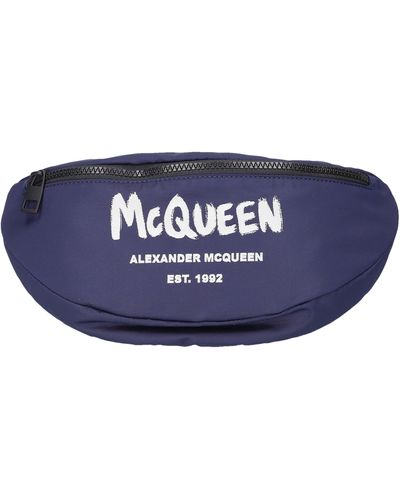 Alexander McQueen Belt Bag Graffiti Nylon - Blue