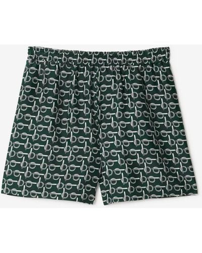 Burberry B Silk Shorts - Green