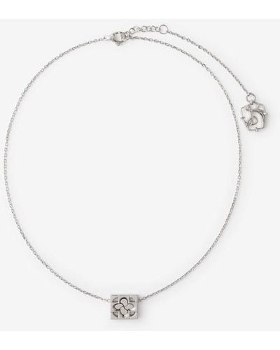 Burberry Rose Monogram Necklace - White