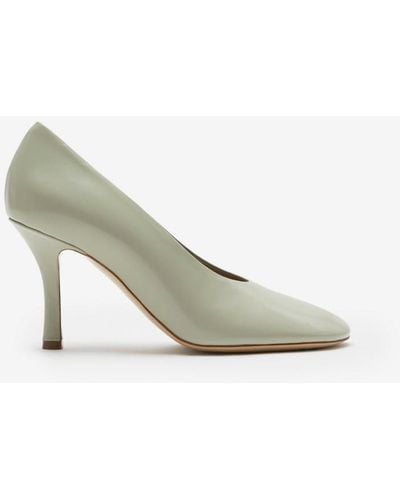 Burberry Leather Baby Pumps - White