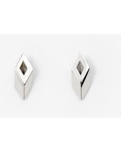 Burberry Hollow Stud Earrings - White