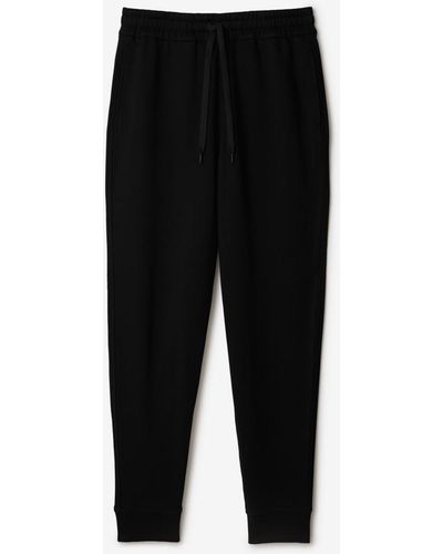 Burberry Cotton Jogging Trousers - Black