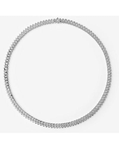 Burberry Thorn Cuban Chain Necklace - Metallic