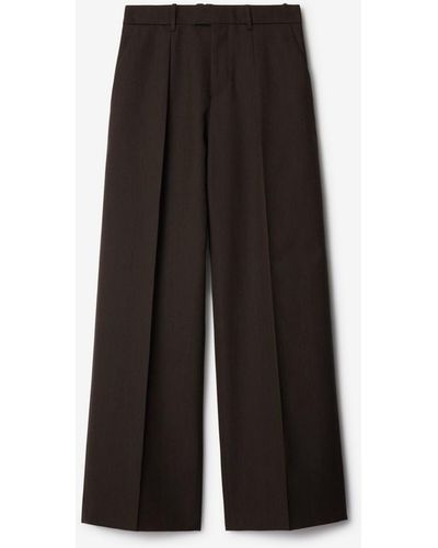 Burberry Wool Tailored Trousers - Black