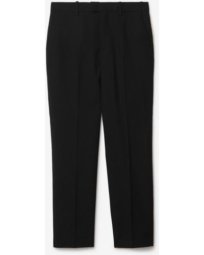 Burberry Wool Tailored Pants - Black