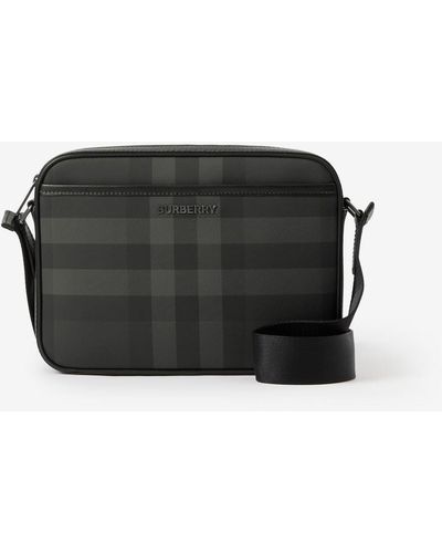 Burberry Muswell Check Crossbody Bag - Black