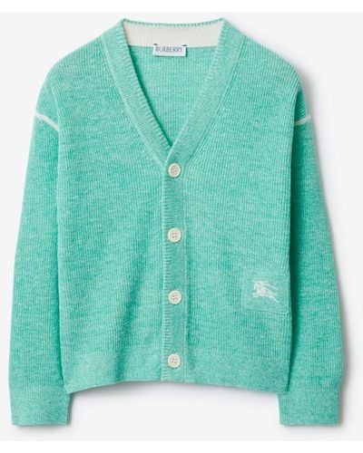 Burberry Linen Cotton Cardigan - Green
