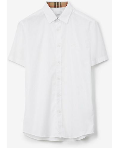 White Burberry Shirts for Men | Lyst
