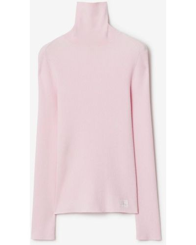 Burberry Wool Blend Sweater - Pink