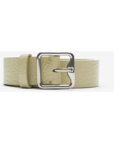 Burberry Leather B Buckle Belt - Green