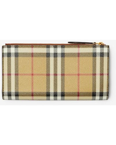 Burberry Large Check Bifold Wallet - Natural