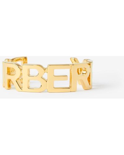 Burberry Gold-plated Logo Cuff - Metallic