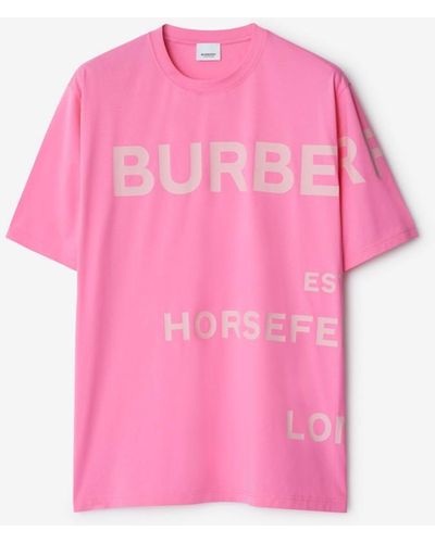 Burberry Horseferry Cotton T-shirt - Pink