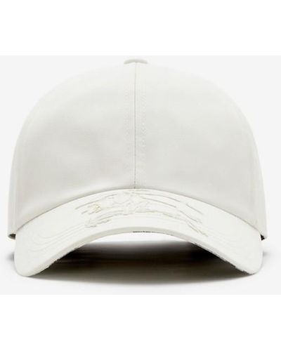 Burberry Cotton Blend Baseball Cap - White