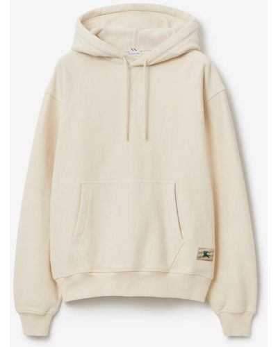 Burberry Cotton Hoodie - Natural