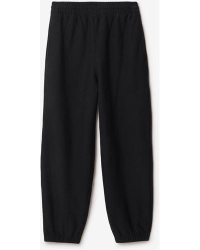 Burberry Pantalon de jogging en coton - Noir