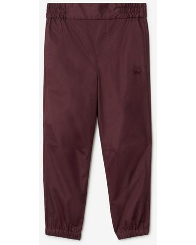 Burberry Cotton Trousers - Purple