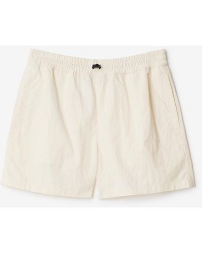 Burberry Nylon Shorts - Natural