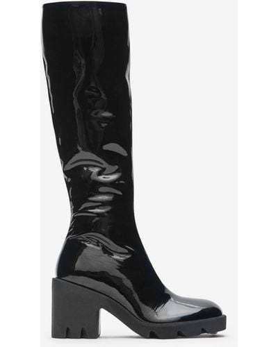 Burberry Leather Stride Boots - Black