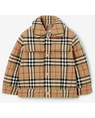 Burberry Check Nylon Quilted Jacket - Metallic