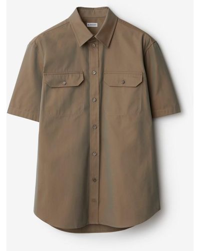 Burberry Cotton Shirt - Brown