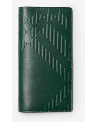 Burberry Leather Continental Wallet - Green