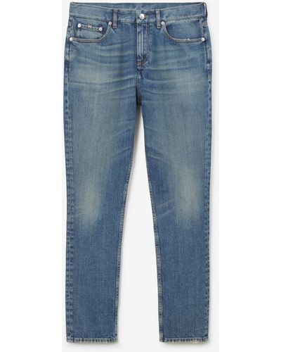 Burberry Stretch Japanese Denim Slim Fit Jeans - Blue