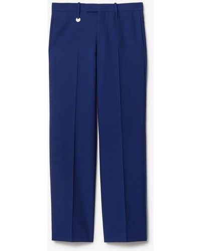 Burberry Wool Trousers - Blue