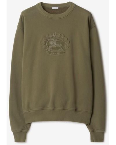 Burberry Ekd Cotton Sweatshirt - Green