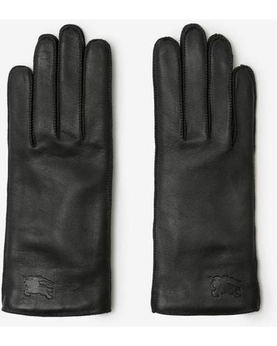 Burberry Ekd Leather Gloves - Black