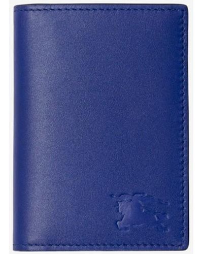 Burberry Ekd Folding Card Case - Blue