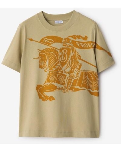 Burberry Baumwoll-T-Shirt mit EKD-Motiv - Gelb