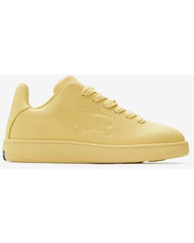 Burberry Leather Box Sneakers - Yellow