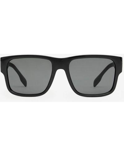 Burberry Logo Detail Square Frame Sunglasses - Grey